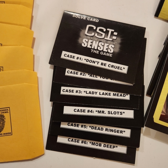 Crime Scene Investigation CSI Senses Game REPLACEMENT SOLVE CARDS & CASE Files - Picture 3 of 4